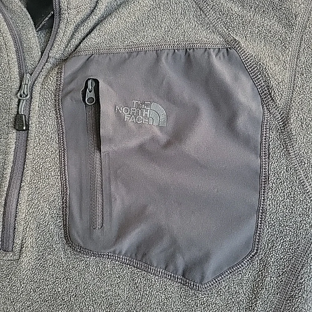 The North Face 1/4 Zip Up‎ Fleece Pullover Active Outdoor Mens Size M Gray